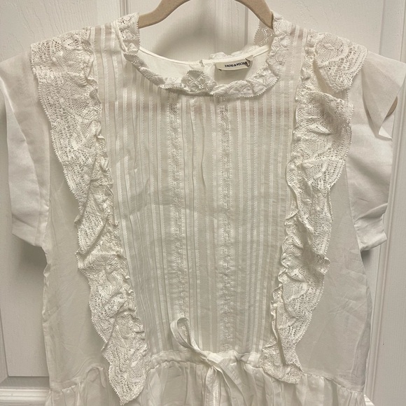 Zadig & Voltaire White Romane Coton Blouse - Picture 4 of 12